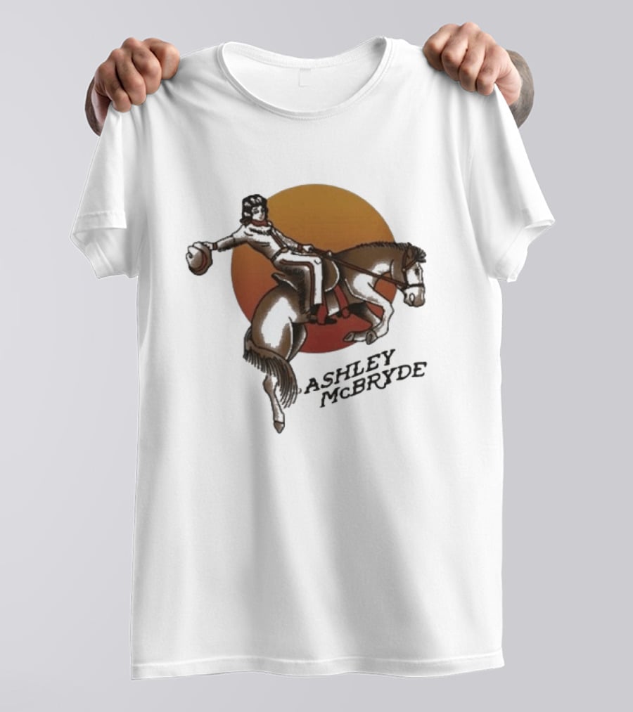 Ashley McBryde Bucking Cowgirl Vintage Sunset Rider T-Shirt