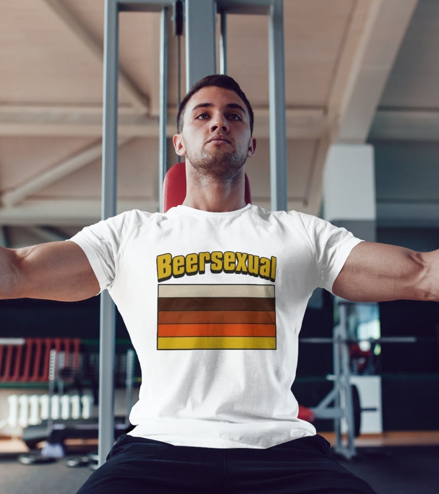 Beersexual Striped Flag With Bold Earth Tones T-Shirt