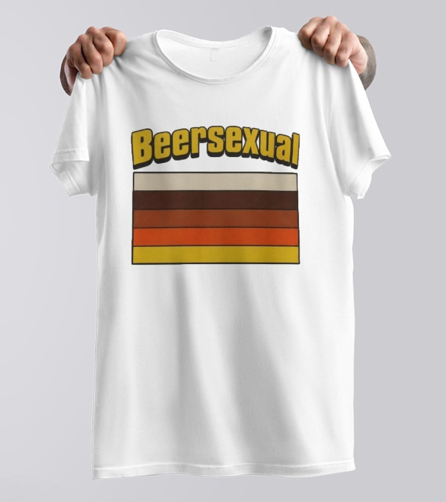 Beersexual Striped Flag With Bold Earth Tones T-Shirt