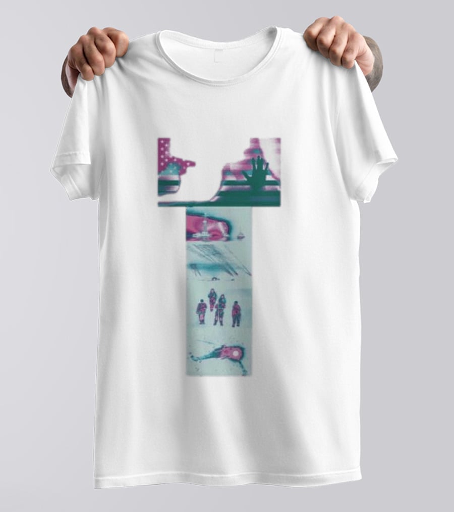 Hydeforce Taxpayer White Patriotic Exploration Flag And Arctic Adventure Scene T-Shirt