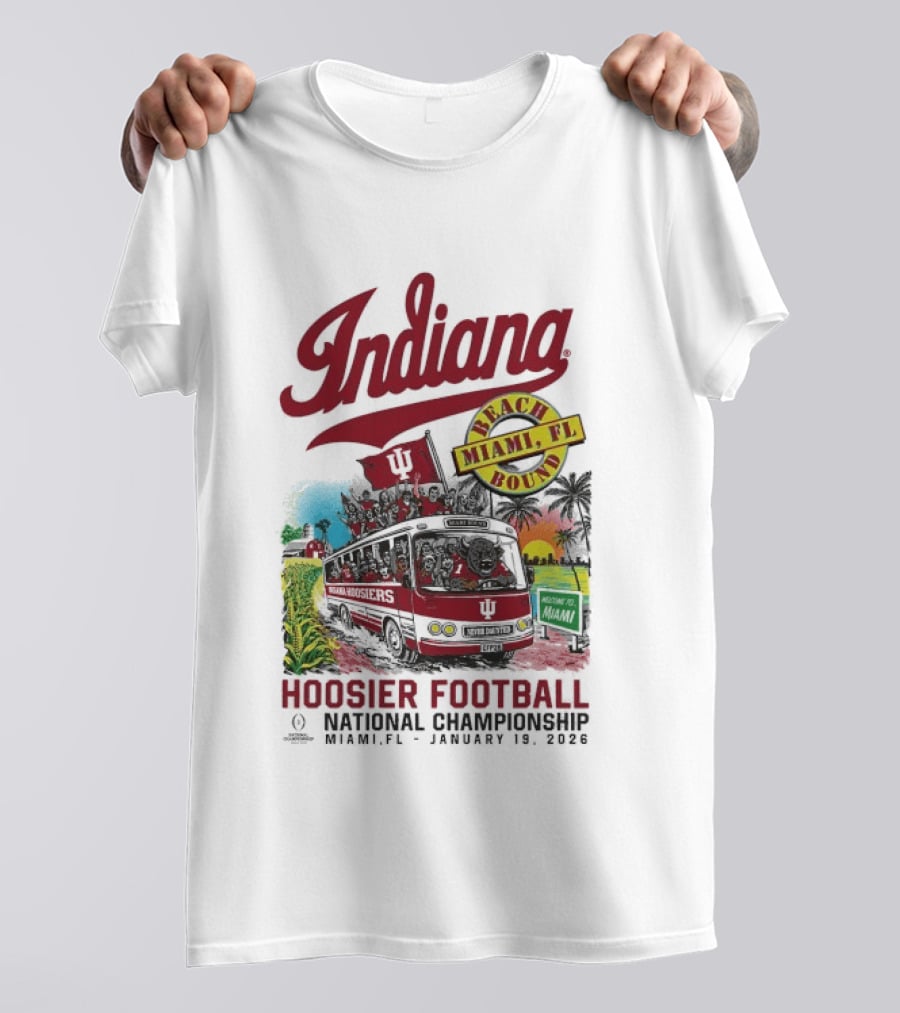 Indiana Hoosiers Football National Championship Beach Bound Miami FL January 2026 T-Shirt