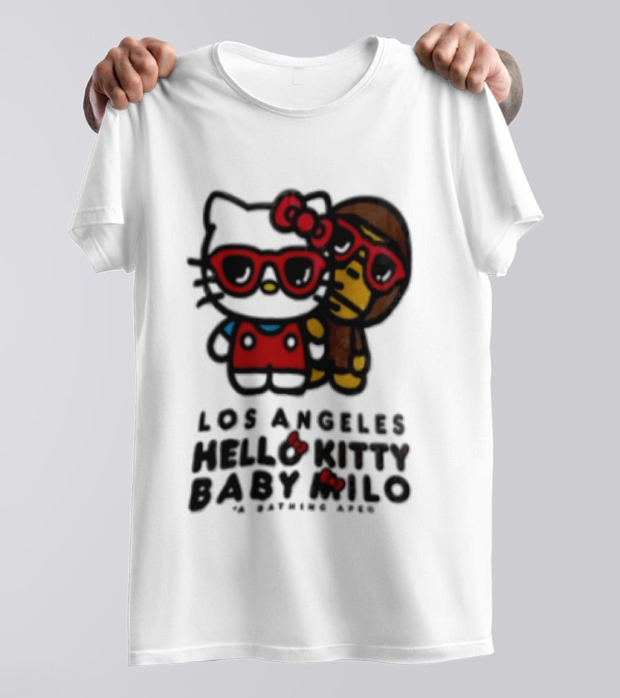 Los Angeles Hello Kitty Baby Milo A Bathing Ape Collaboration T-Shirt