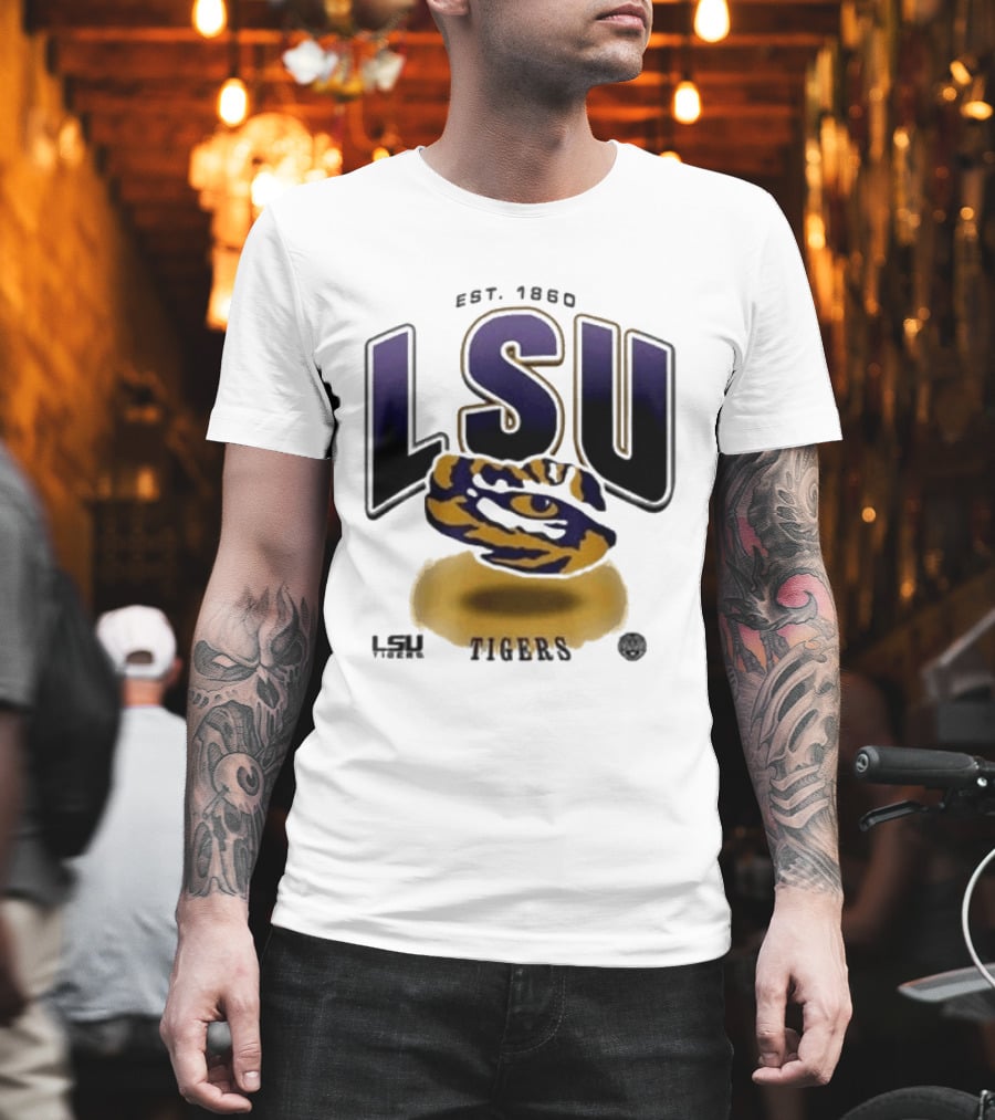 LSU Tigers Est. 1860 Bold Letter Tiger T-Shirt