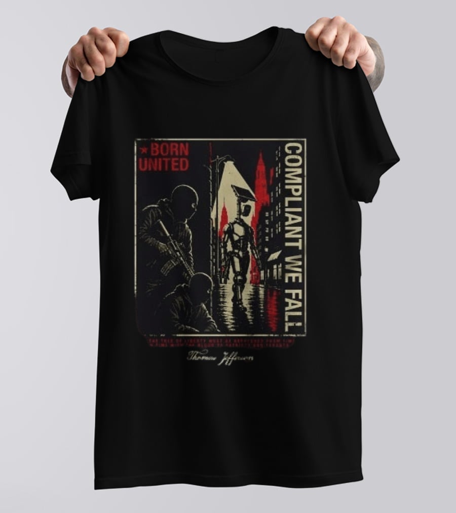 Born United Compliant We Fall Urban Street Scene T-Shirt