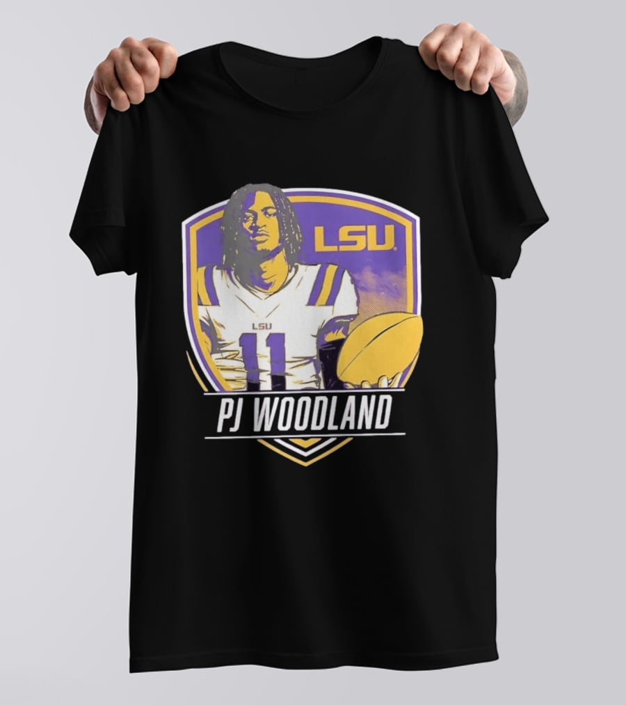 LSU Tigers Football PJ Woodland No 11 T-Shirt