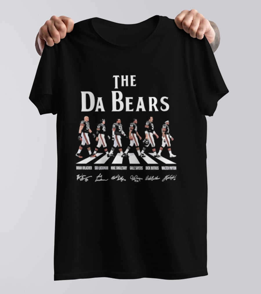The Da Bears Brian Urlacher Sid Luckman Mike Singletary Gale Sayers Dick Butkus Walter Payton Abbey Road T-Shirt
