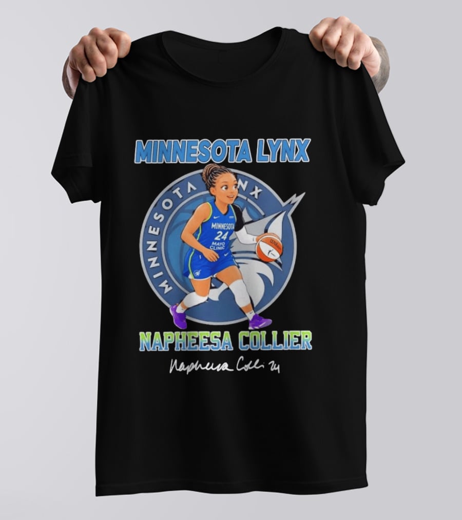 Minnesota Lynx Napheesa Collier 24 Chibi Basketball Player T-Shirt