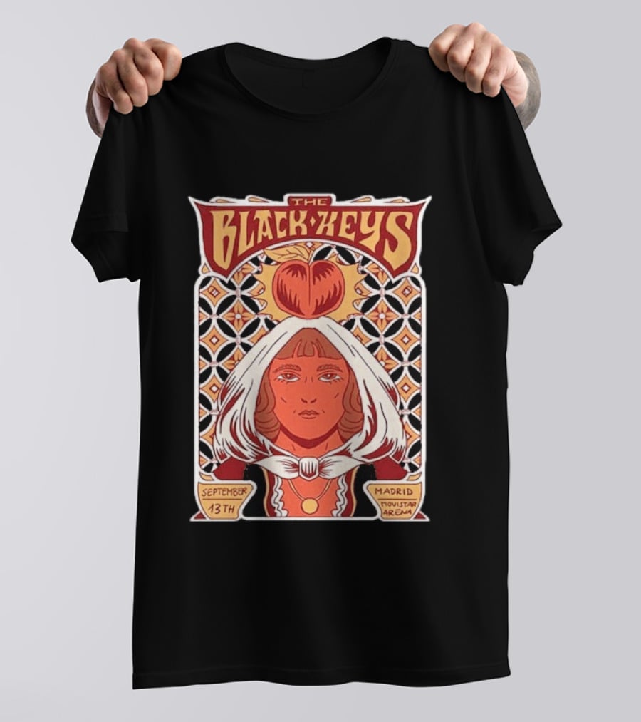 The Black Keys Peaches N Kream World Tour 2026 Madrid Movistar Arena September 13th T-Shirt