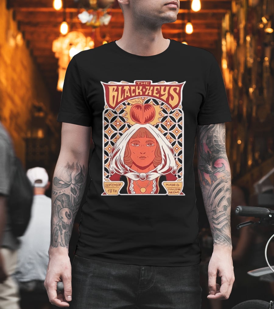 The Black Keys Peaches N Kream World Tour 2026 Madrid Movistar Arena September 13th T-Shirt