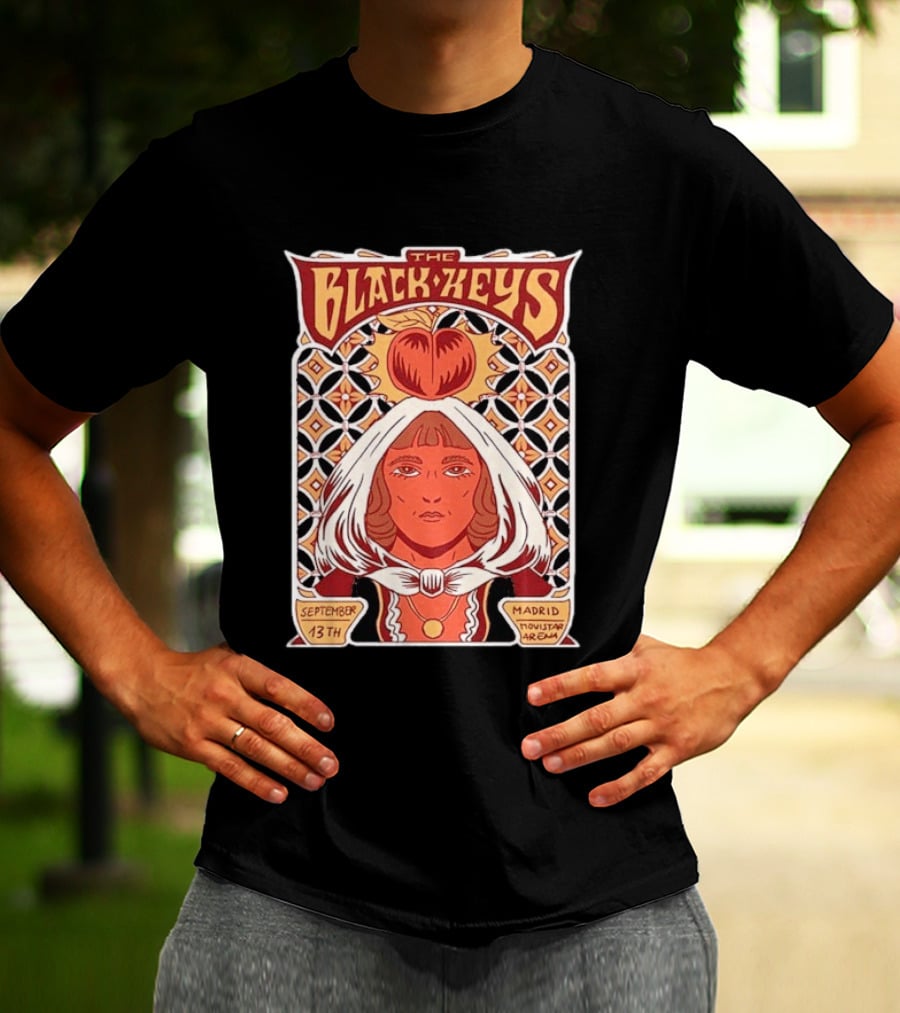 The Black Keys Peaches N Kream World Tour 2026 Madrid Movistar Arena September 13th T-Shirt