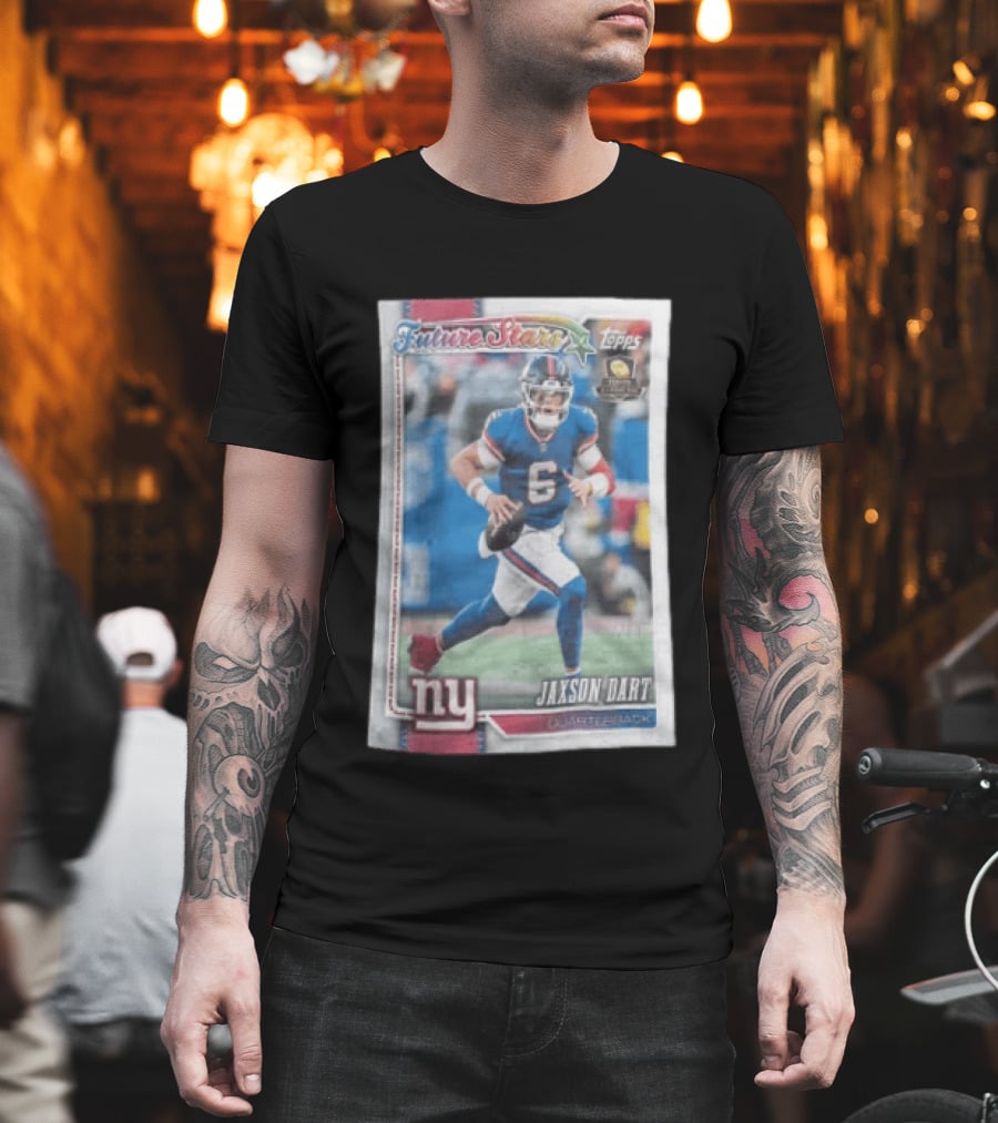 2026 Topps Future Stars Jaxson Dart New York Giants Quarterback T-Shirt
