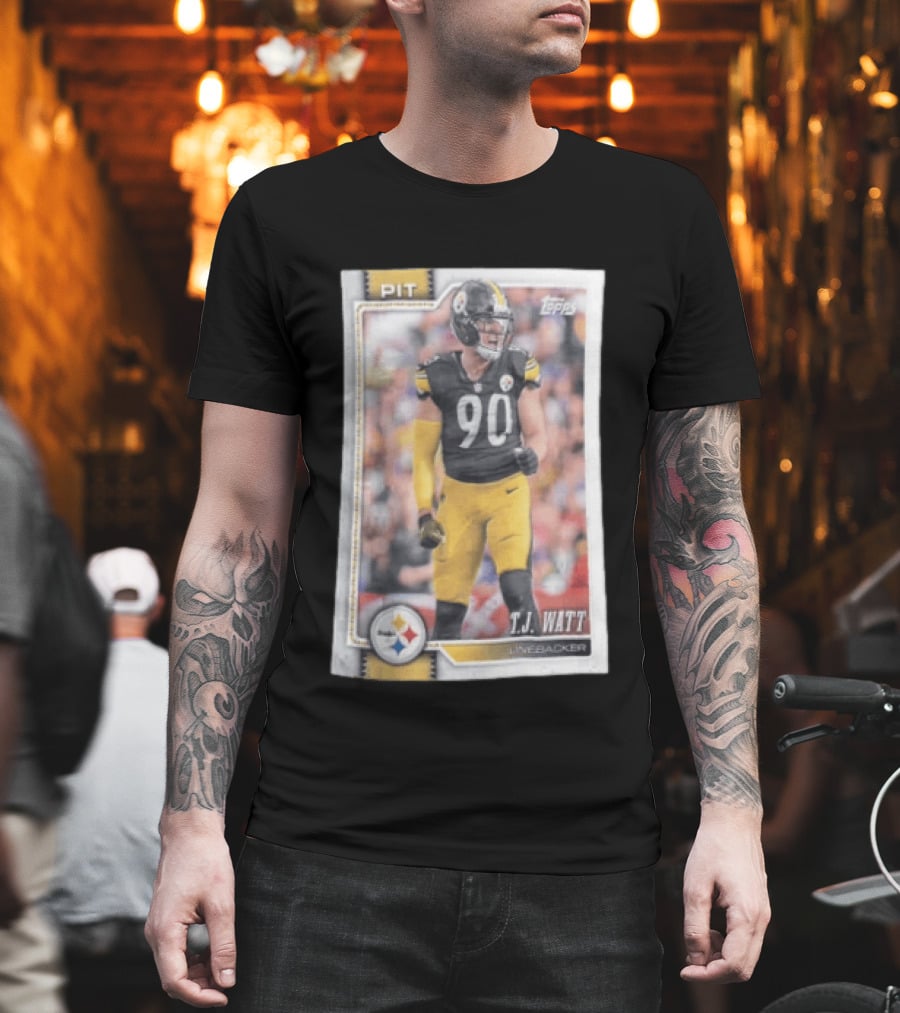 2026 Topps Football T.J. Watt Steelers Linebacker Card Pitt 90 T-Shirt