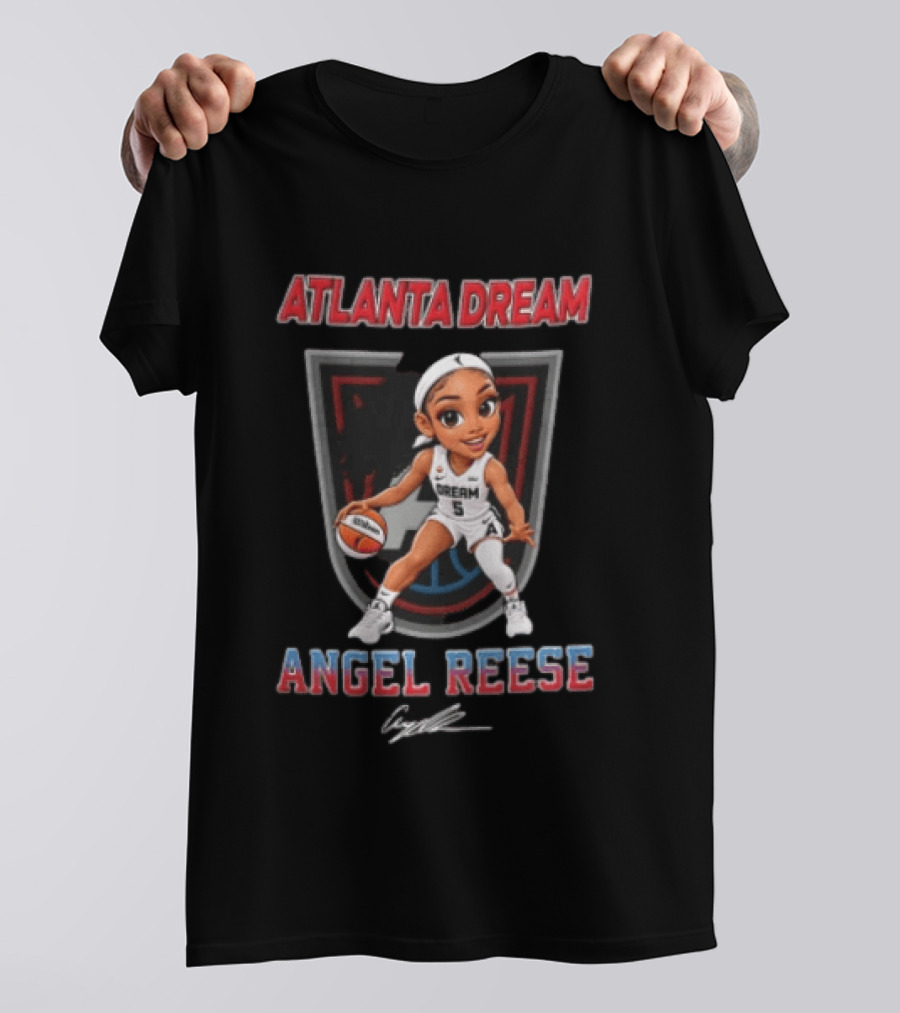 Atlanta Dream Angel Reese Cartoon Caricature Basketball Player T-Shirt