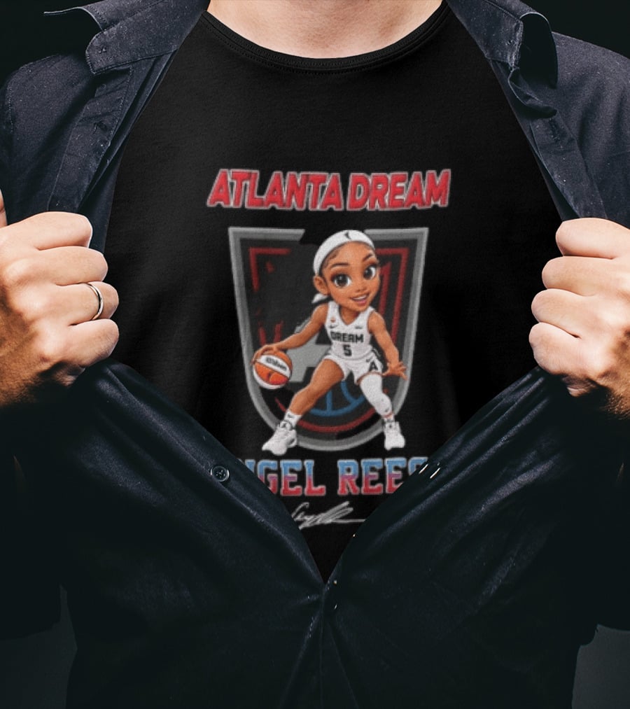 Atlanta Dream Angel Reese Cartoon Caricature Basketball Player T-Shirt