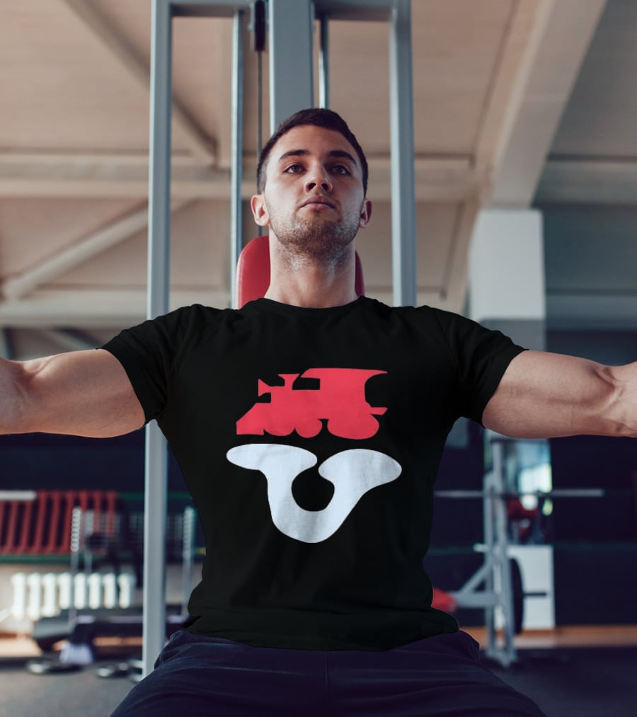 Dover Street Market Store Shop Cdg Red Train Blue Shape T-Shirt