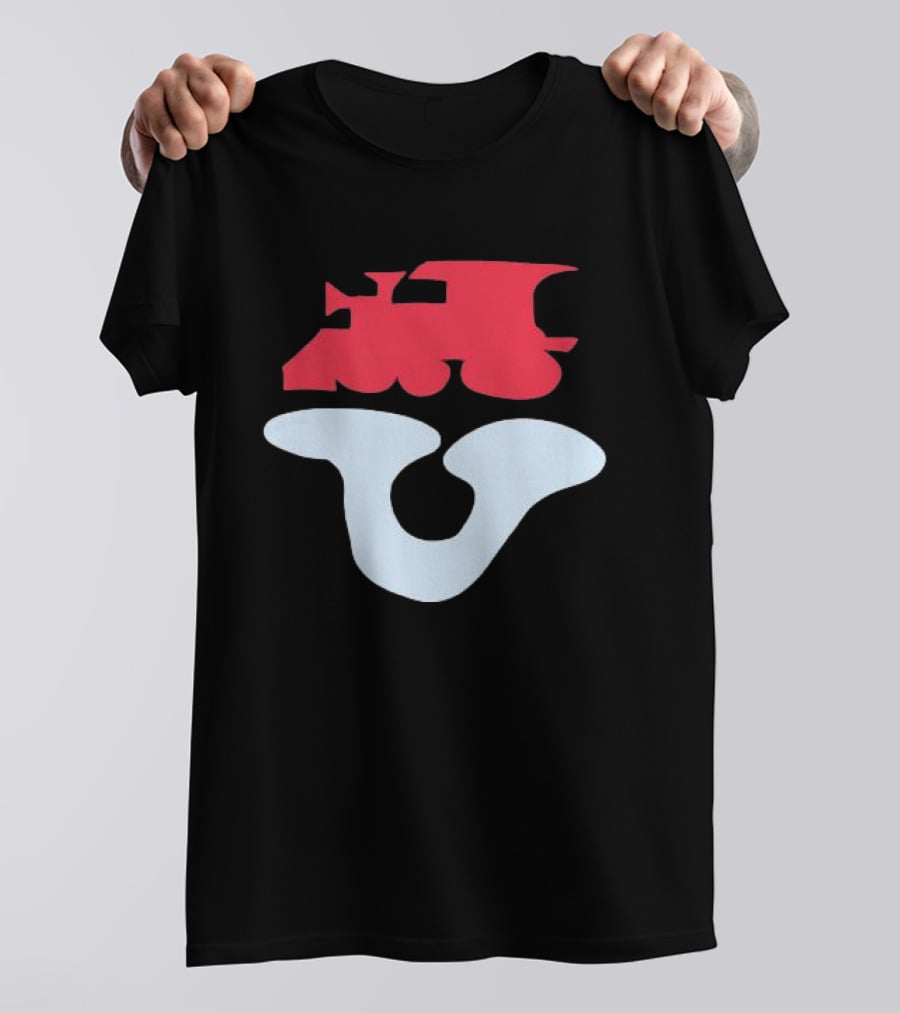 Dover Street Market Store Shop Cdg Red Train Blue Shape T-Shirt