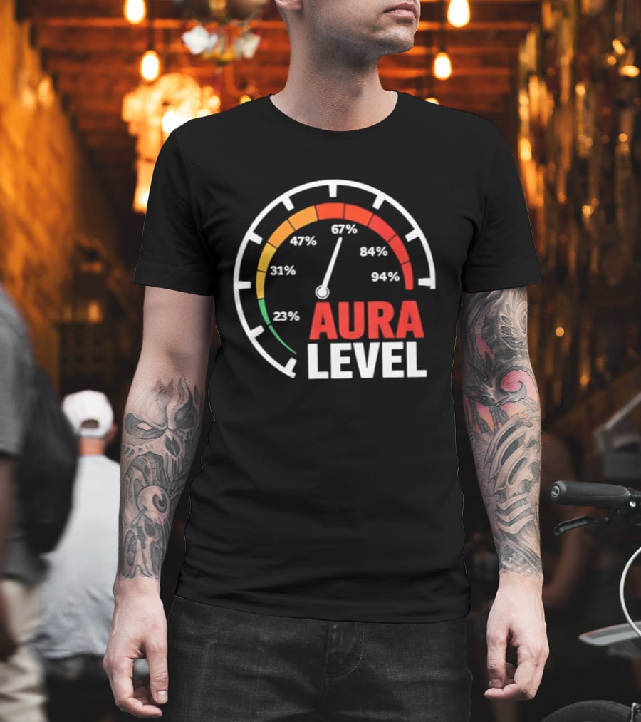 Aura Level Percentage Gauge 23% 31% 67% 84% 94% T-Shirt