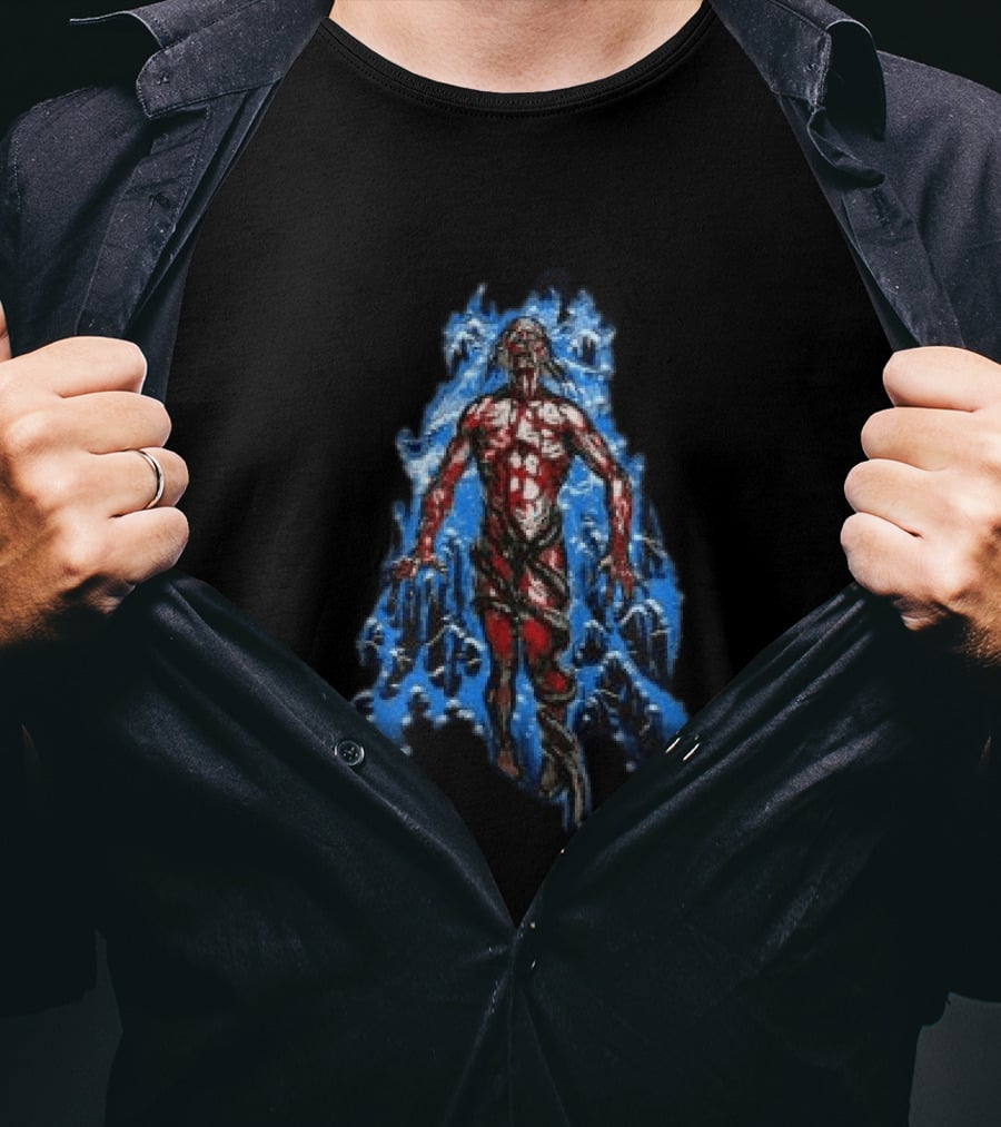 Evilgreed 200 Stab Wounds Lowest Form Bloodied Figure T-Shirt