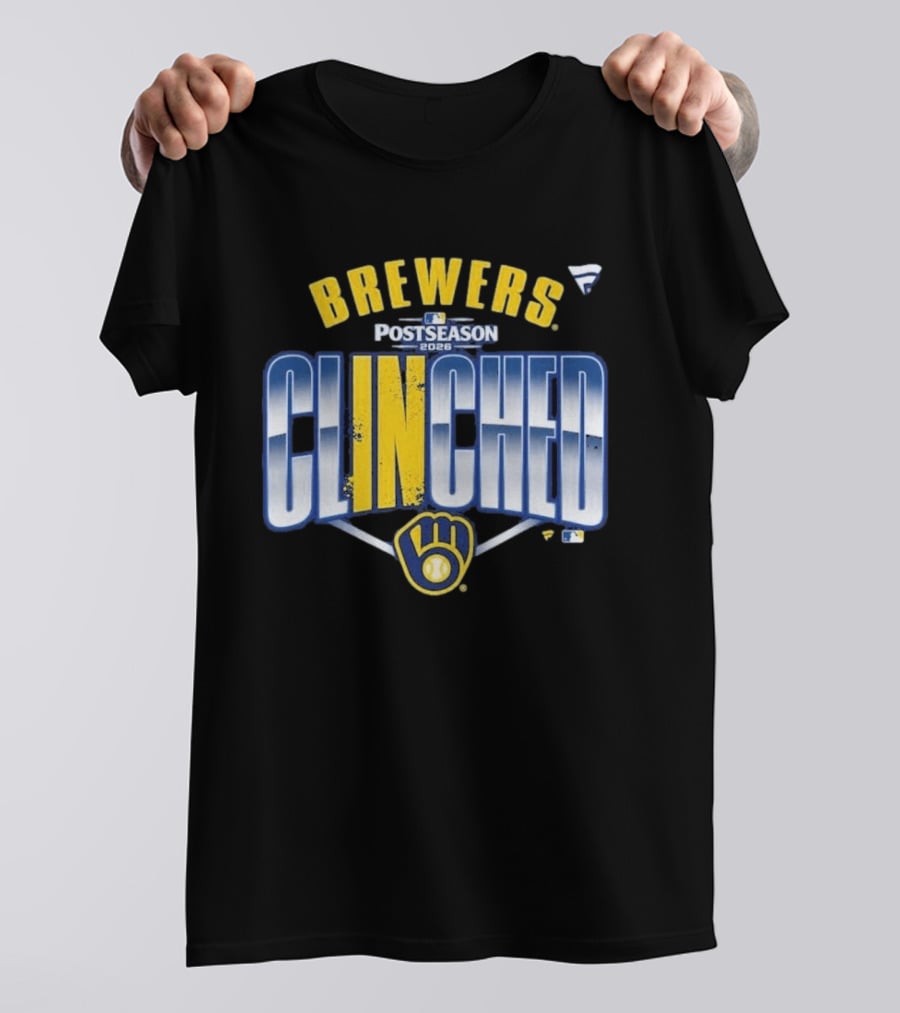 Brewers Postseason 2026 Clinched Locker Room T-Shirt