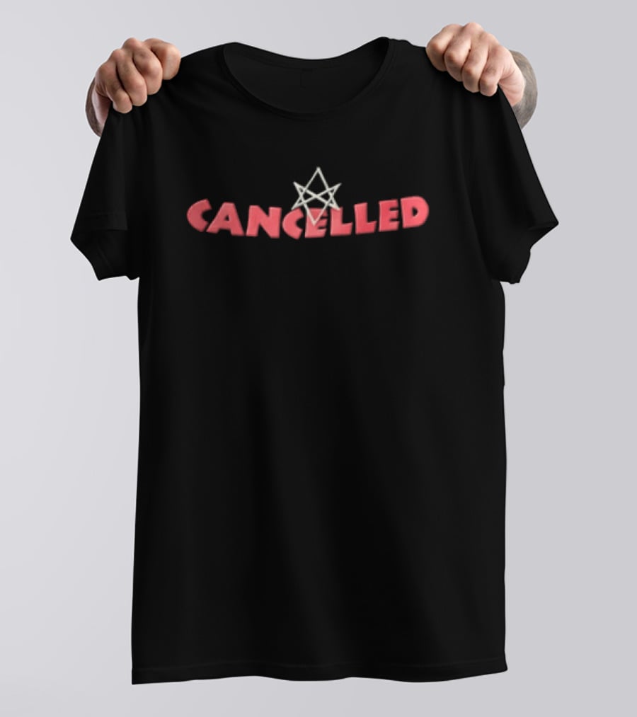 Cancelled Red Unicursal Hexagram Silver Star T-Shirt