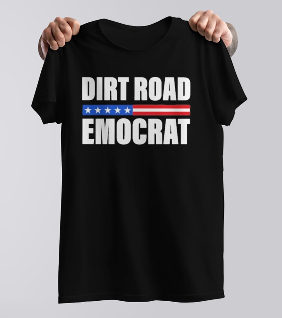 Dirt Road Democrat American Flag Stars Stripes T-Shirt