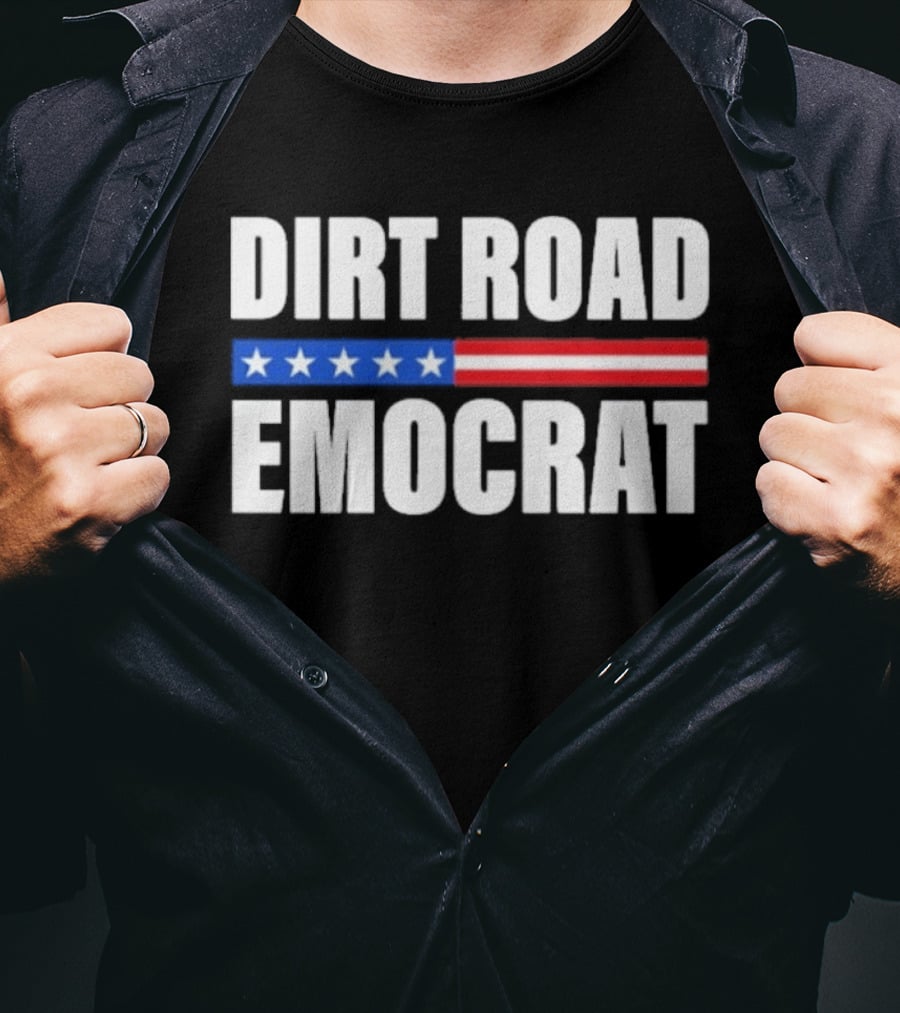 Dirt Road Democrat American Flag Stars Stripes T-Shirt