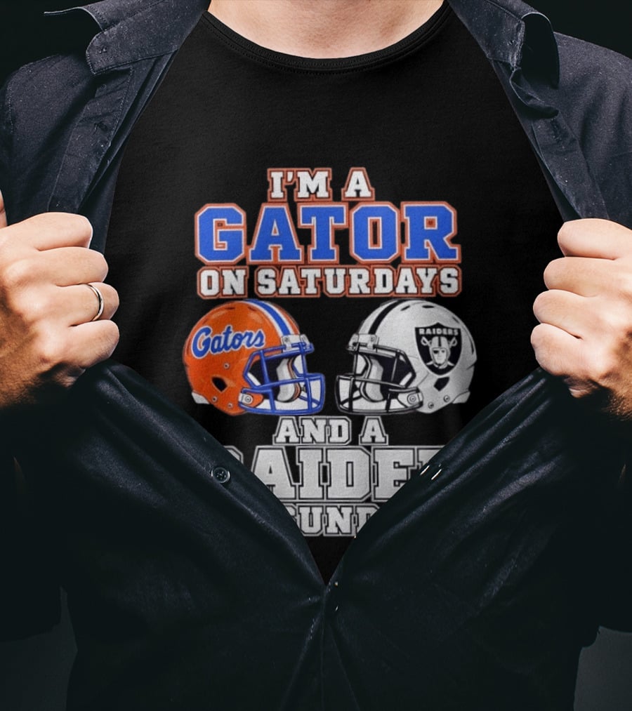 Gator Football Saturdays Raider Football Sundays T-Shirt