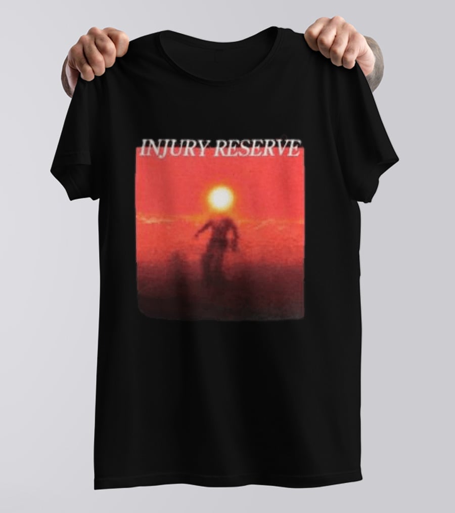 INJURY RESERVE Album Cover Red Sun Scene T-Shirt