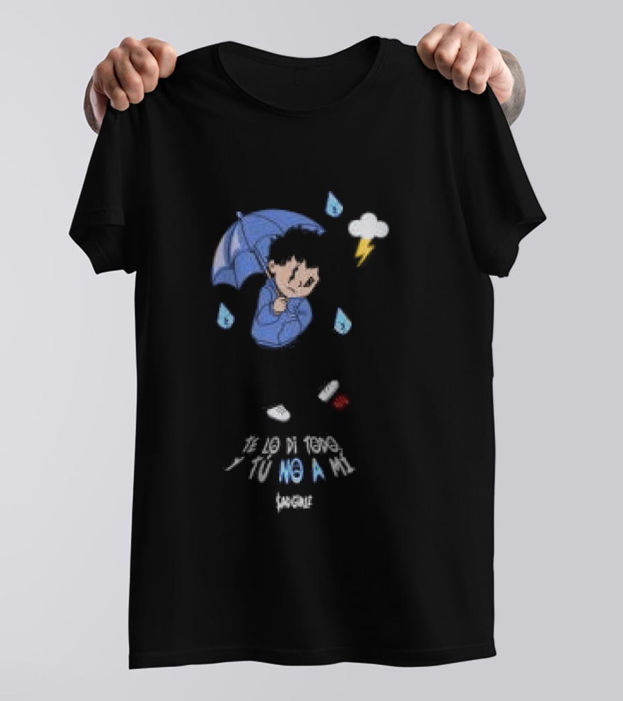 Sad Girlz Store Sadgirlz Give You Everything Blue Umbrella Raindrops T-Shirt
