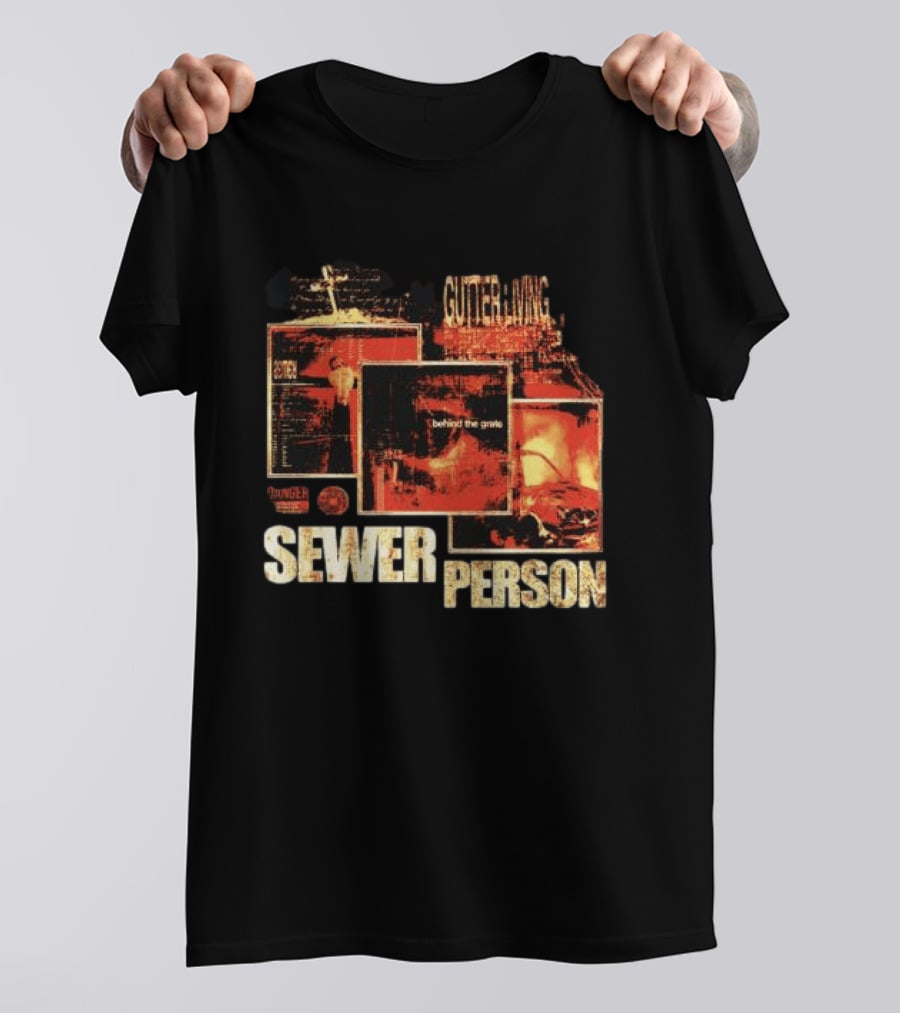 Sewer Person Gutter Living Behind The Grave Danger Warning T-Shirt