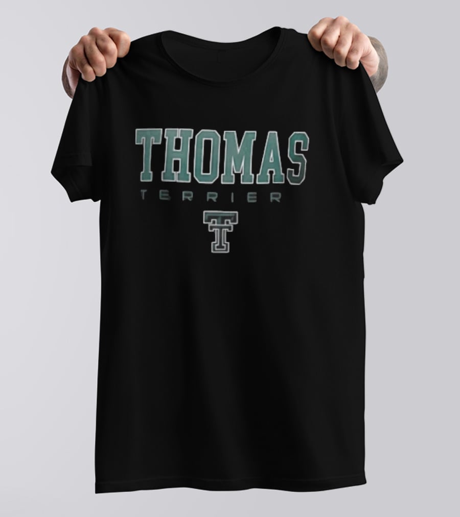 Thomas Terriers NCAA Varsity Block Lettering Stacked Double T T-Shirt