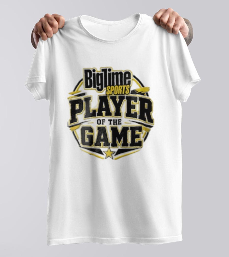 Bigtime Sports Player Of The Game Star Yellow Frame T-Shirt