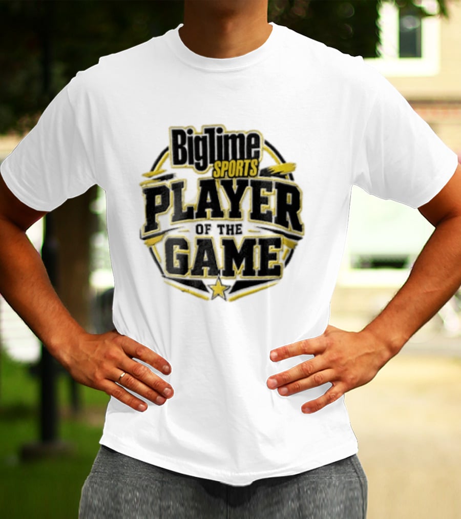 Bigtime Sports Player Of The Game Star Yellow Frame T-Shirt