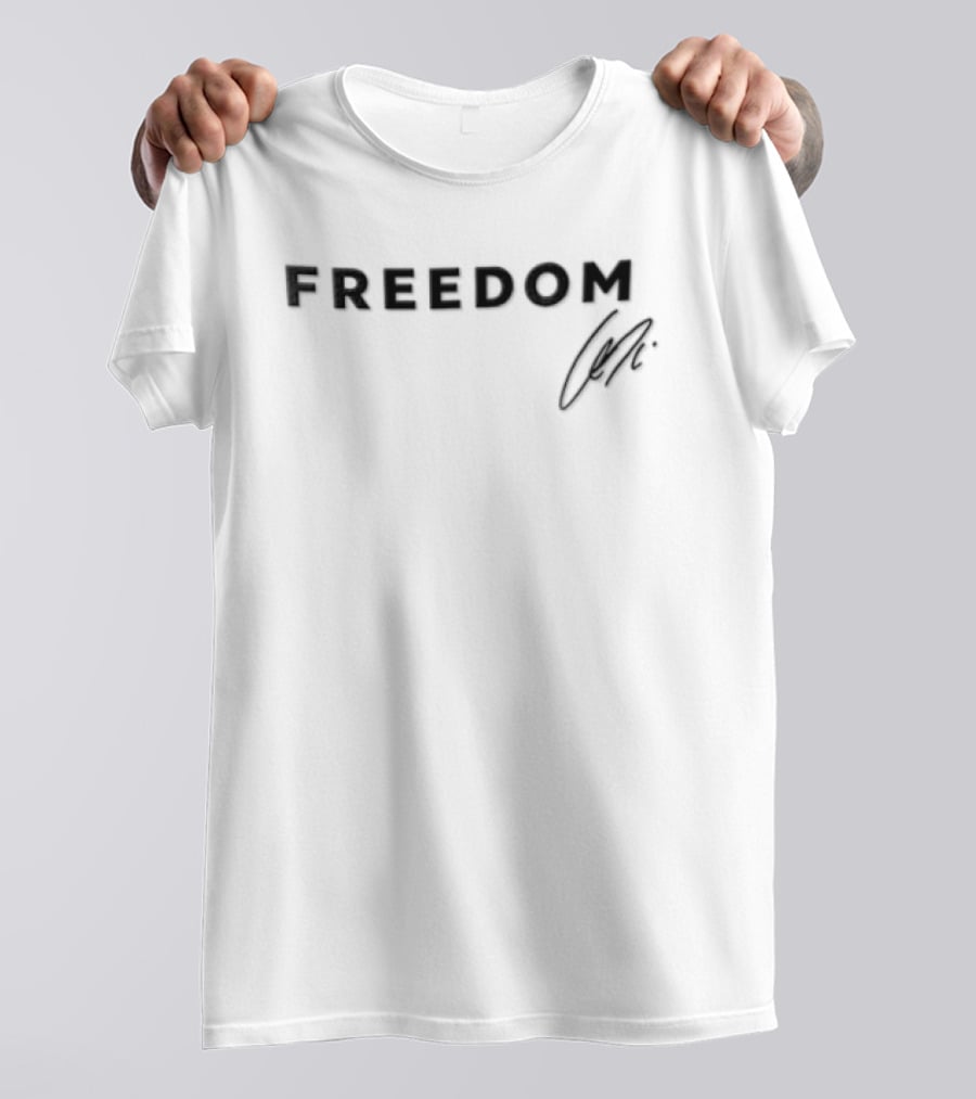 FREEDOM Leni Black Cursive Autograph Line T-Shirt