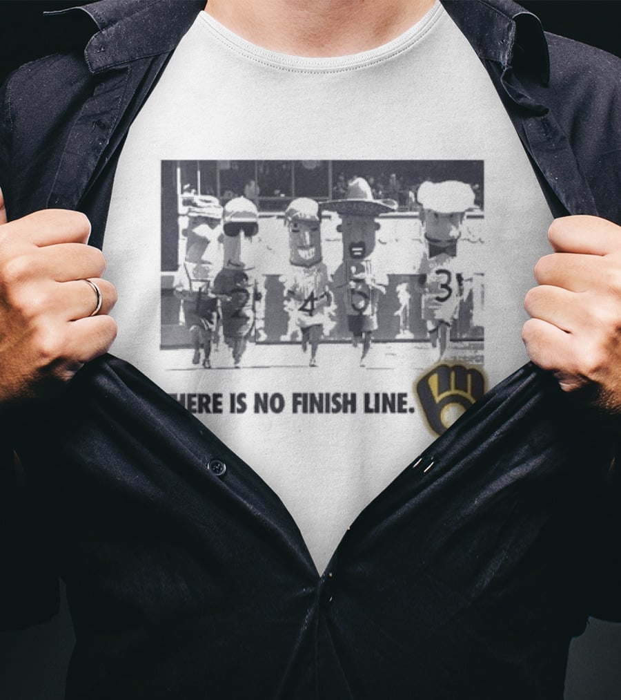 Milwaukee Brewers There Is No Finish Line Glove T-Shirt
