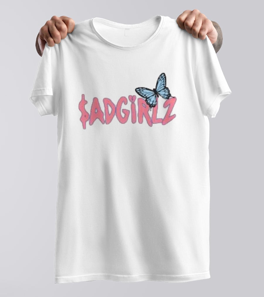 Sad Girlz Store Sadgirlz Spring Butterfly Pink T-Shirt