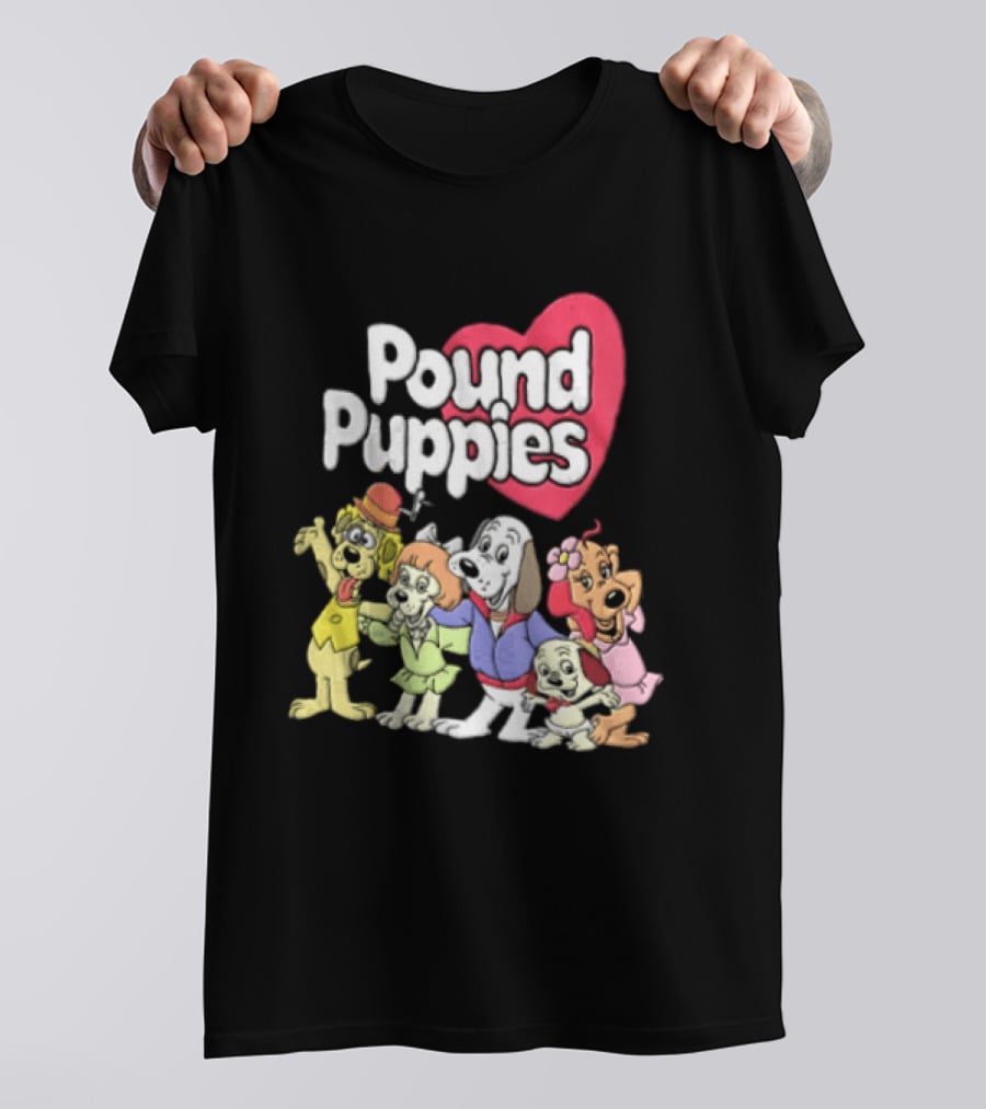Pound Puppies Heartwarming Cartoon Characters T-Shirt