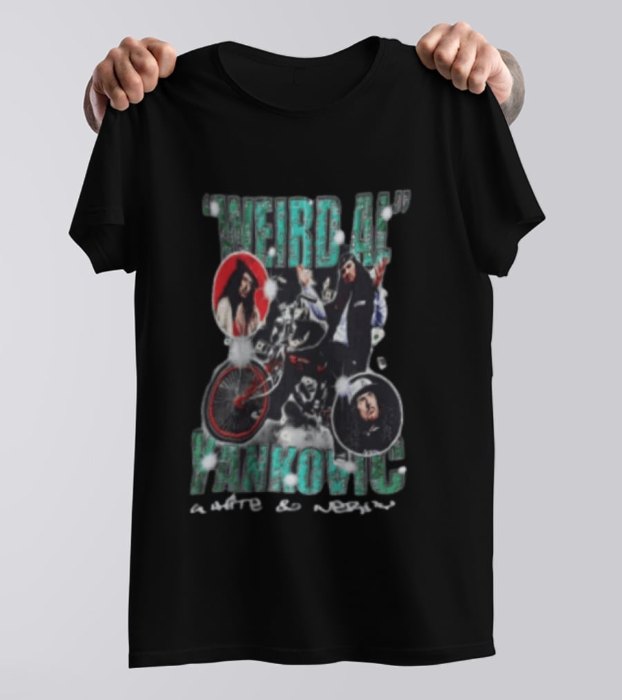 Weird Al Yankovic White & Nerdy Bicycle And Costume Transformation T-Shirt