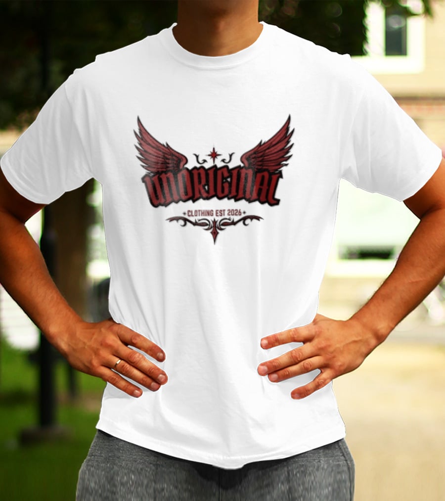 Unoriginal Clothing Est 2026 Red Wings Star Tribal Flourishes T-Shirt