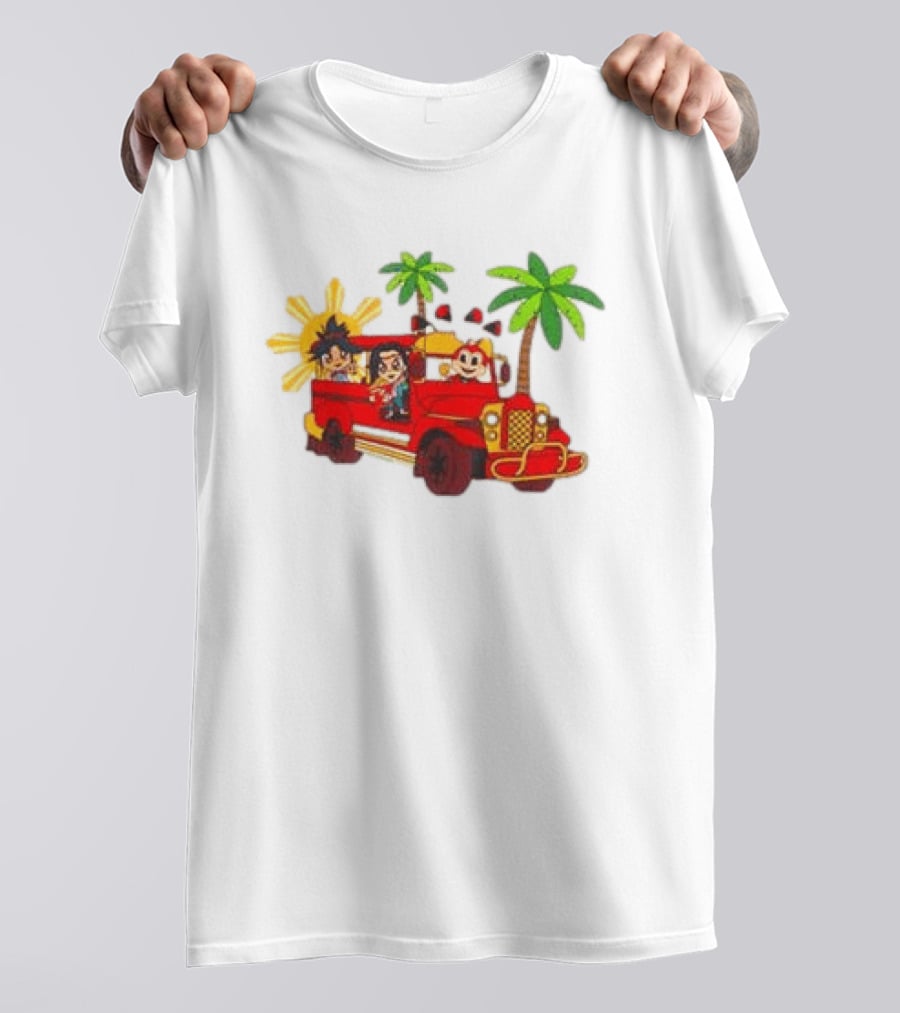 Jollibee Foods Store Jeepney Adventure Jollibee X Forgotten Island Collaboration T-Shirt