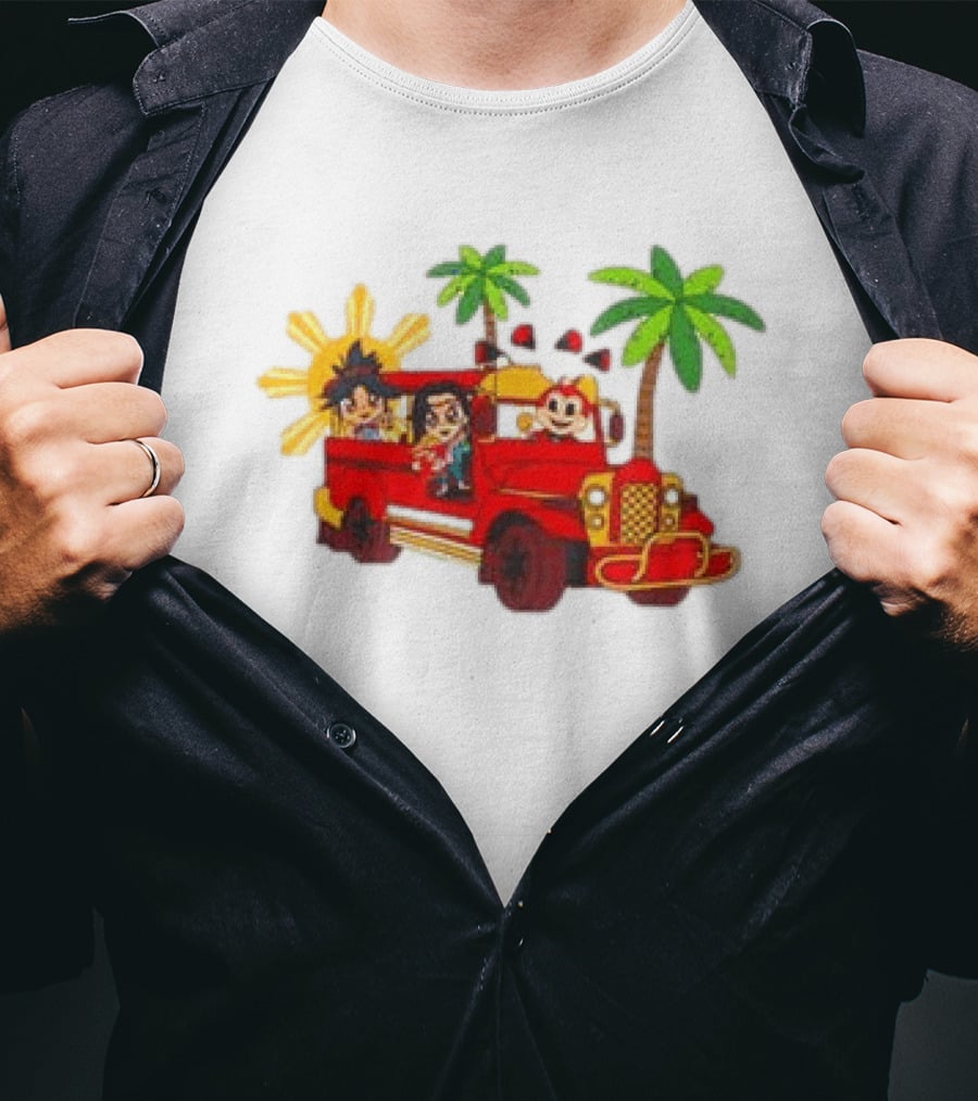 Jollibee Foods Store Jeepney Adventure Jollibee X Forgotten Island Collaboration T-Shirt