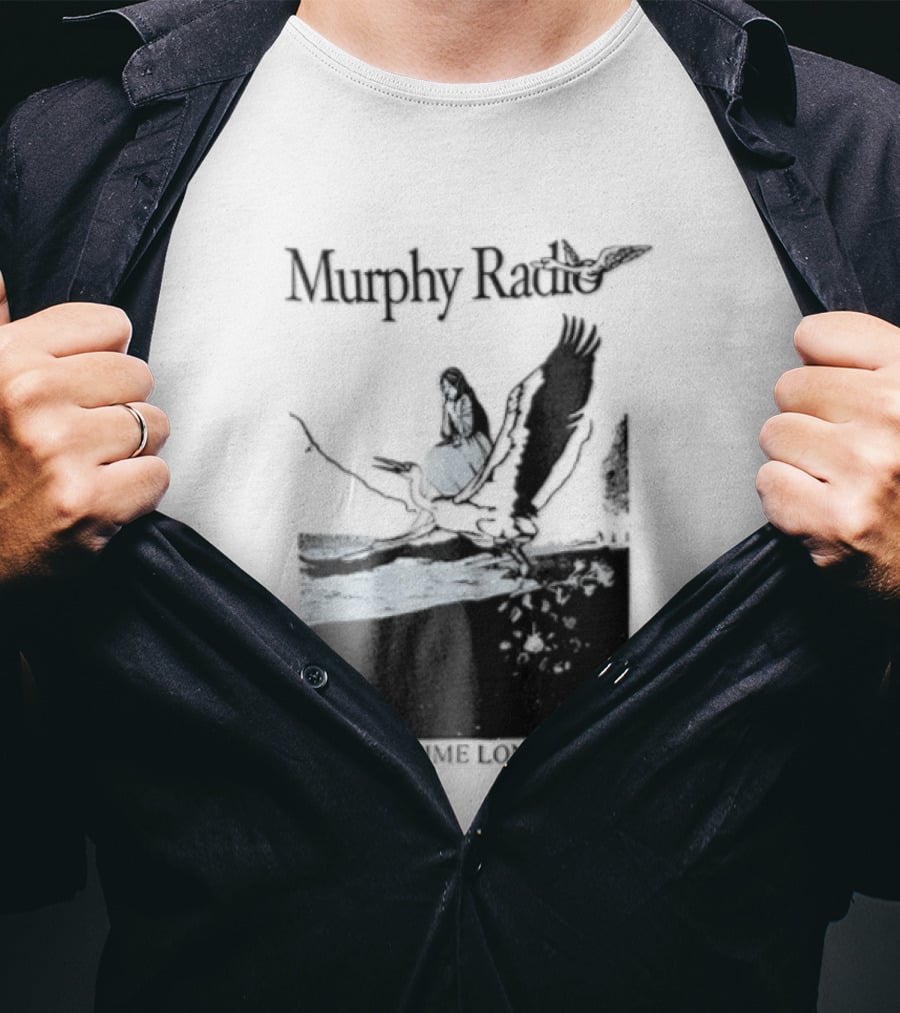 Murphy Radio Summertime Loneliness Woman On Flying Crane At Shore Line T-Shirt