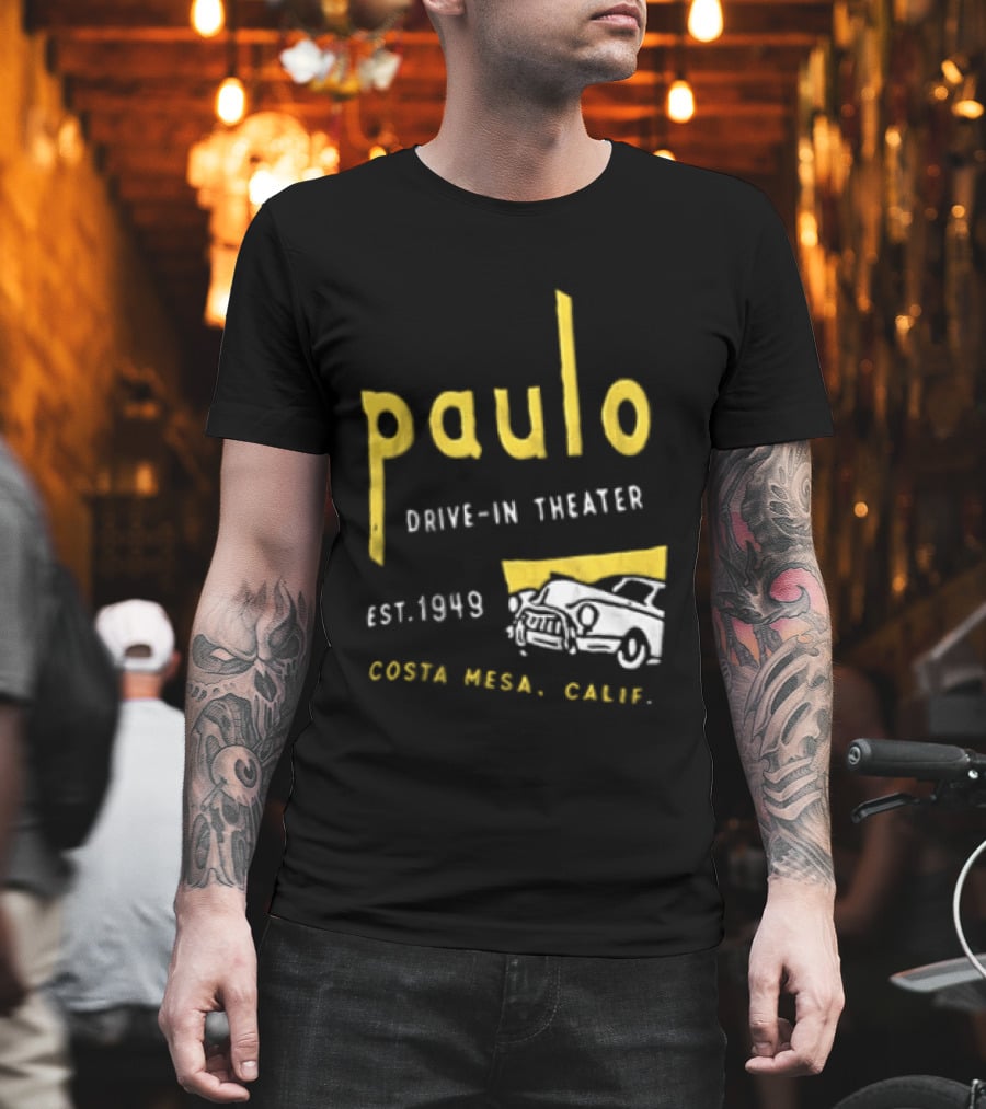 Paulo Drive In Theater Est 1949 Costa Mesa Calif Retro Car T-Shirt