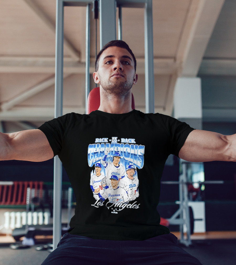 Los Angeles Back To Back Champions Ohtani Freeman Betts 2025 T-Shirt