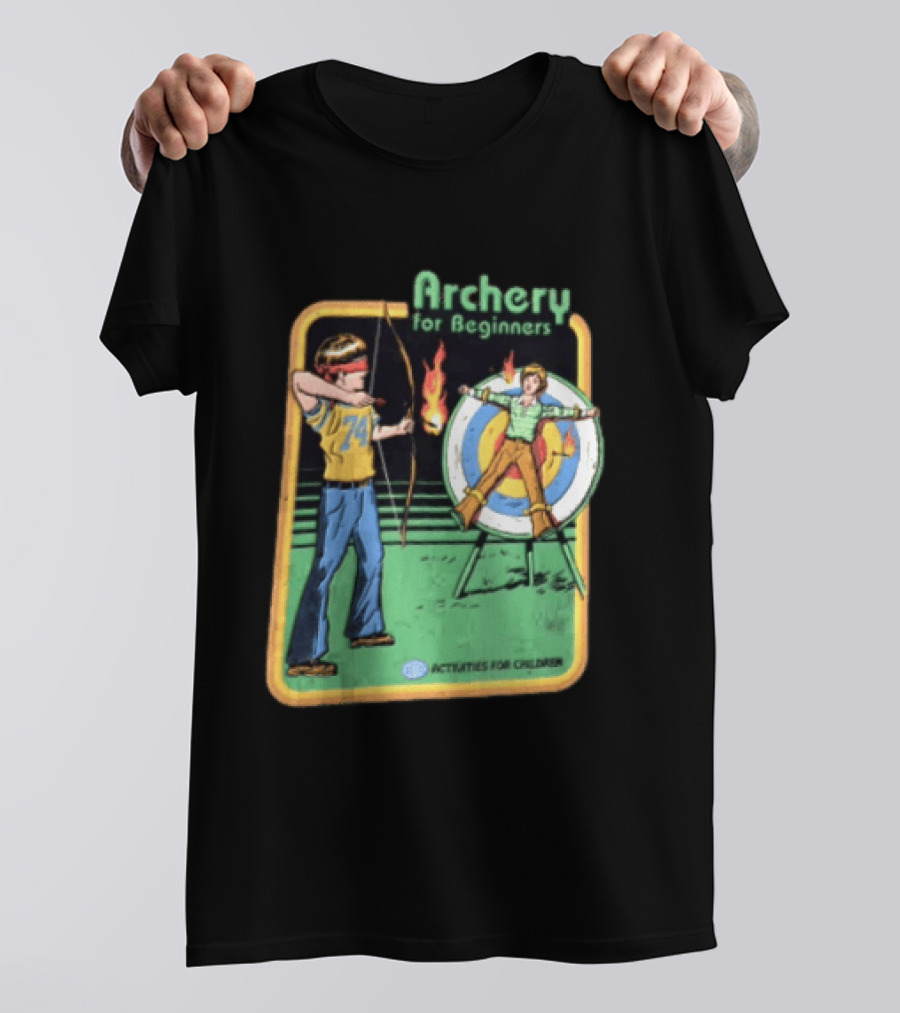 Archery For Beginners Activities For Children Vintage Target Practice T-Shirt
