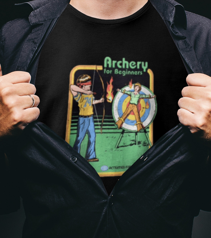 Archery For Beginners Activities For Children Vintage Target Practice T-Shirt