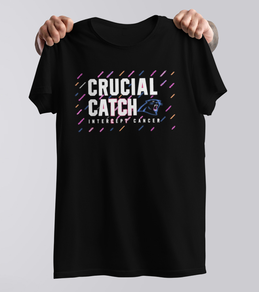 Carolina Panthers 2026 Crucial Catch Intercept Cancer Awareness T-Shirt