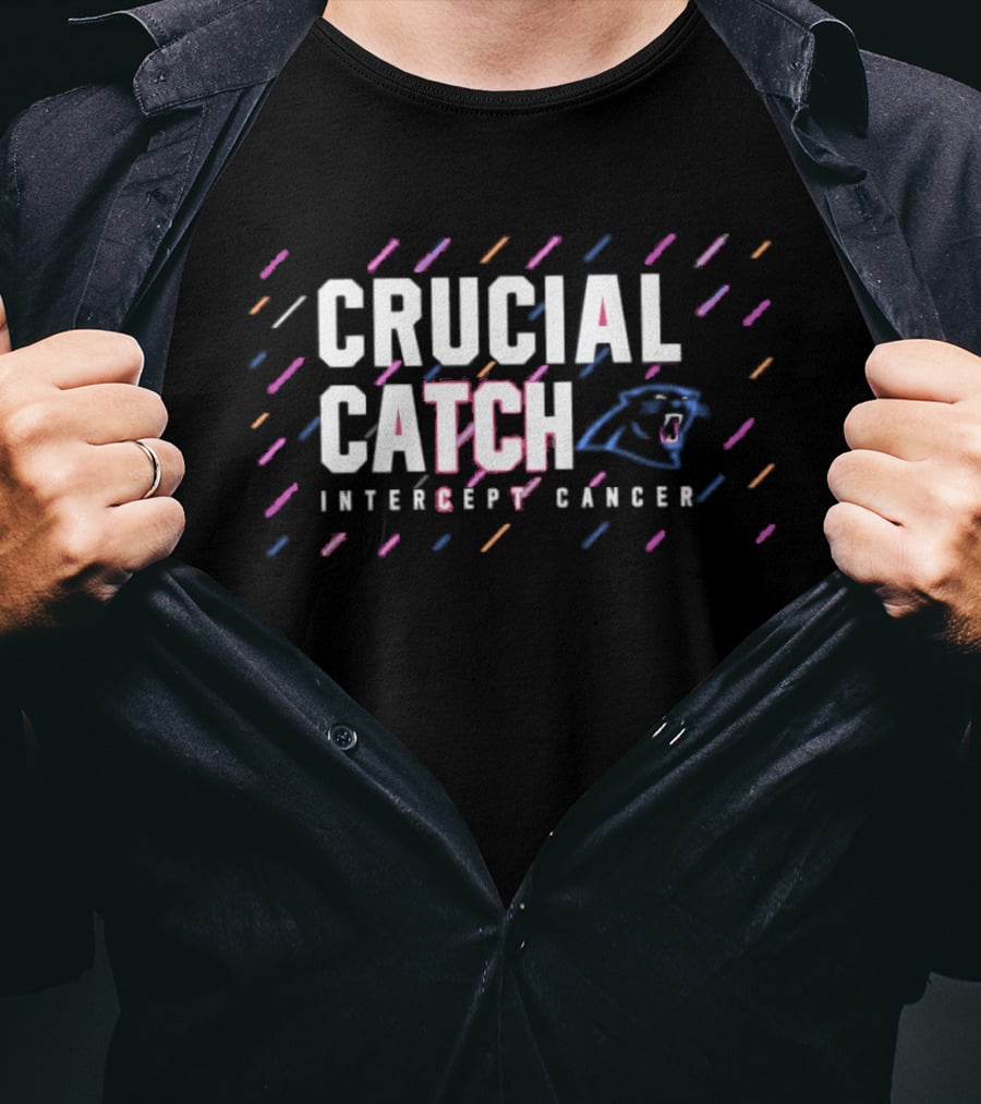 Carolina Panthers 2026 Crucial Catch Intercept Cancer Awareness T-Shirt