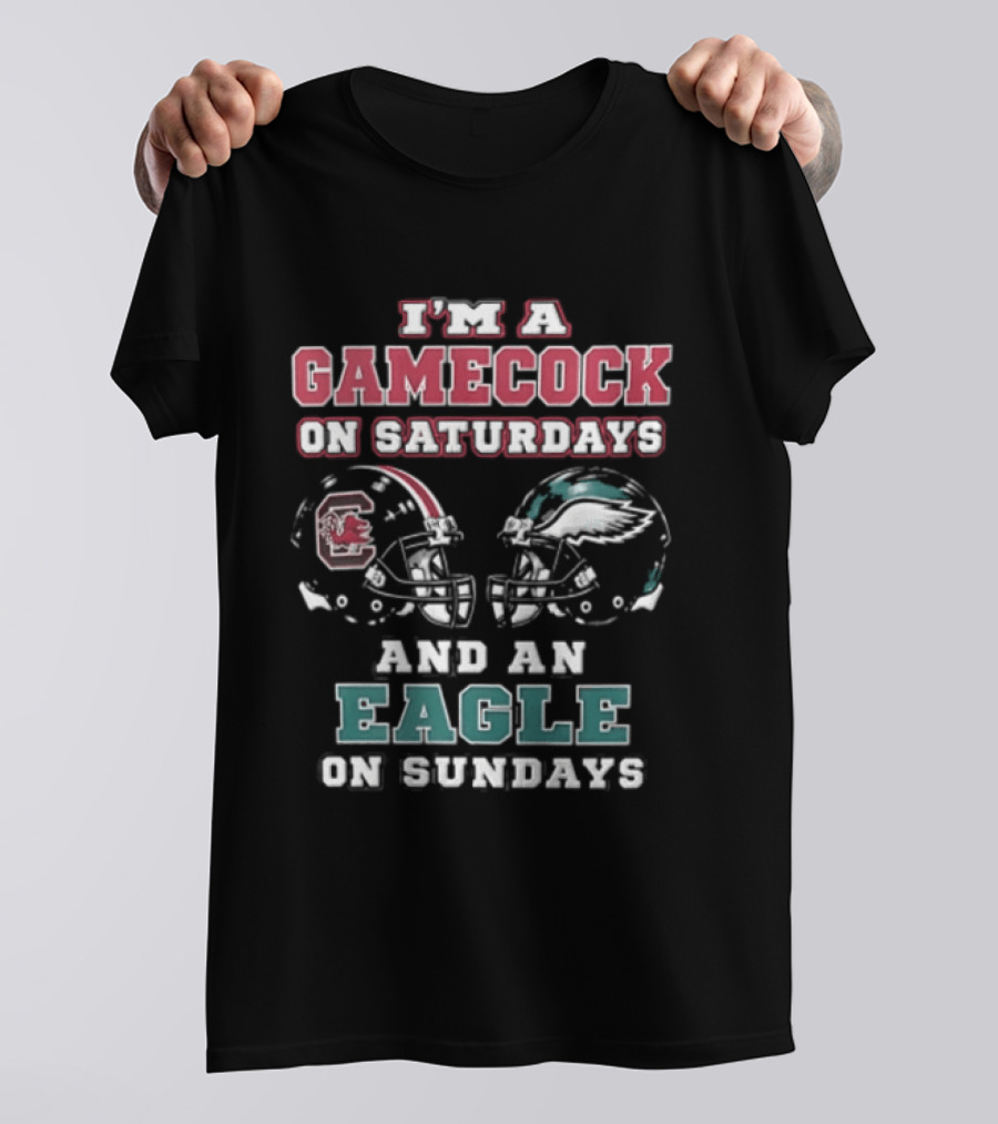 South Carolina Gamecock Saturdays Philadelphia Eagles Sundays Fan T-Shirt