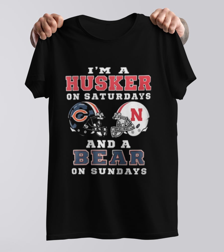 Nebraska Cornhuskers Saturdays Chicago Bears Sundays Sports Fan Gear T-Shirt